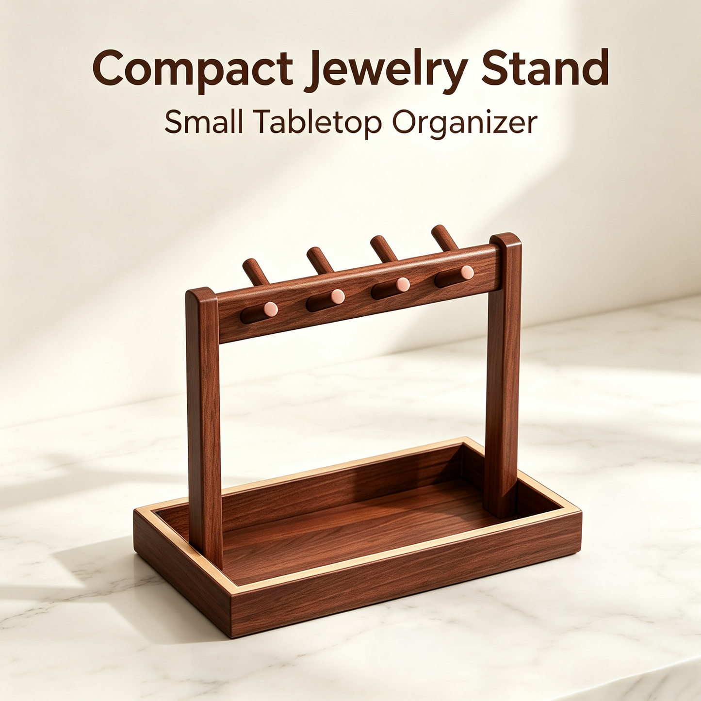 Multi-Layer Wooden Jewelry Display Stand