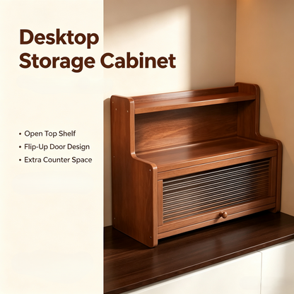 Wooden Desktop Countertop Storage Cabinet